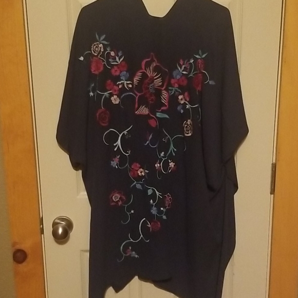 Navy cardigan with floral print - Picture 4 of 5